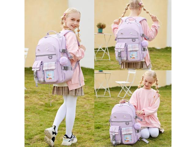Backpack for Girls, 15.6 Inch Laptop School Bag Kids Kindergarten Elementary College Backpacks Large Bookbags for Teen Girl Women Students Casual...