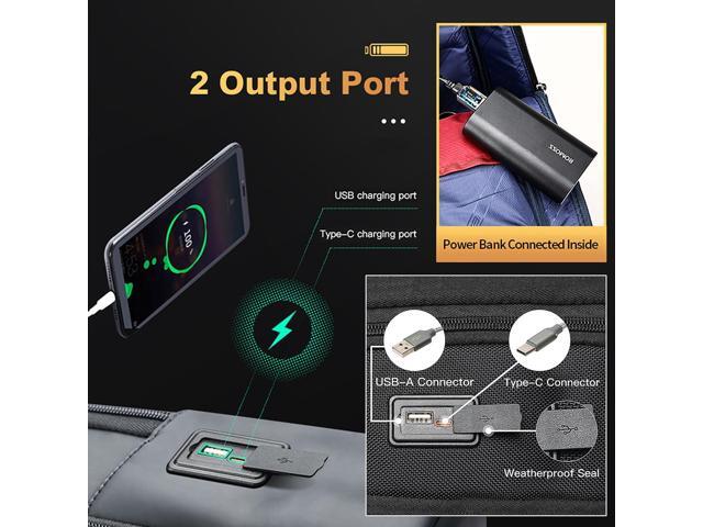 BOPai Slim Laptop Thin Business Backpack with Bottle Holder USB Charging Professional for Men Notebook Work Office Anti Theft Smart Computer...