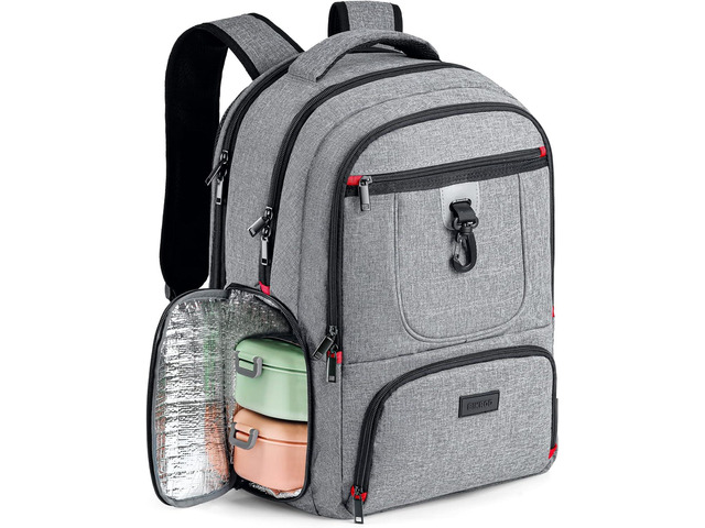 BIKROD Lunch Backpack, Insulated Cooler Lunch Bag Backpack, Large Travel 17.3 Laptop Back Pack Sturdy Computer College School Bookbag for Women Men...