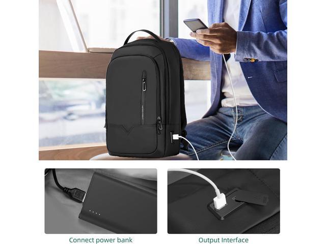 hk Laptop Backpack for Men Expandable Smart Business Backpack with USB Charging Port Water Resistant Anti-theft Lightweight 15.6 Inch Computer...