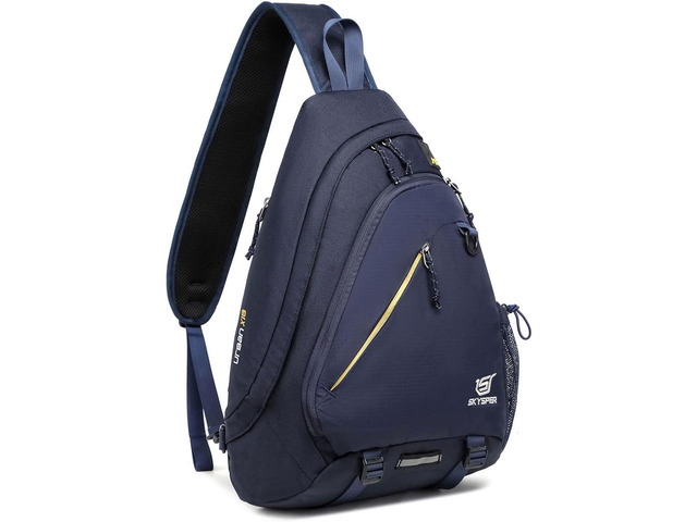 SKYSPER Sling Laptop Bag (Up to 13 Inch) - 18L Crossbody Sling Backpack Travel Shoulder Bag Hiking Daypack for Men Women(Navyblue)