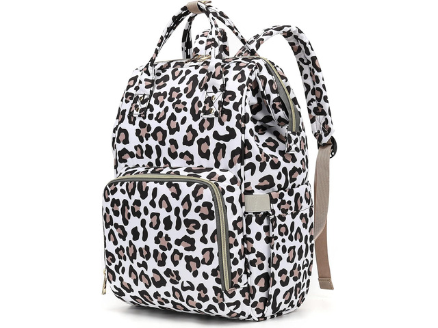 Leopard Laptop Backpack for Women Men, 15.6 inch College School Backpack Bookbag for Work/School/Travel/Business