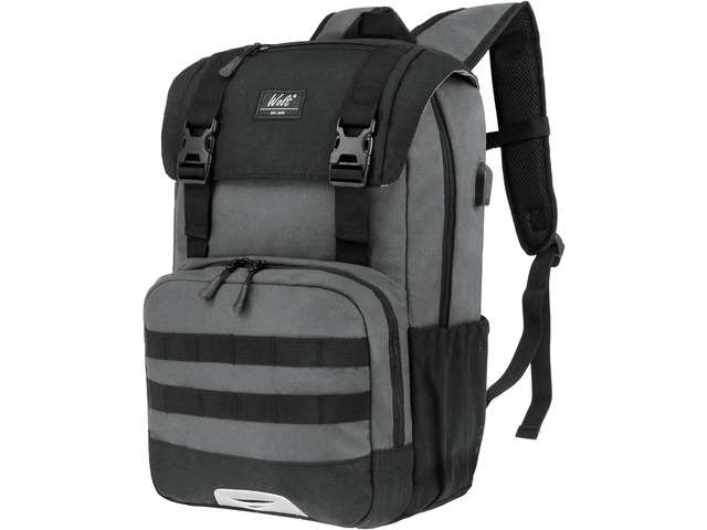 WOLT Laptop Backpack with USB Charging Port Fits Up to 17 Inch Laptop, College Backpack for Men Women, Computer Business Bookbag, Grey