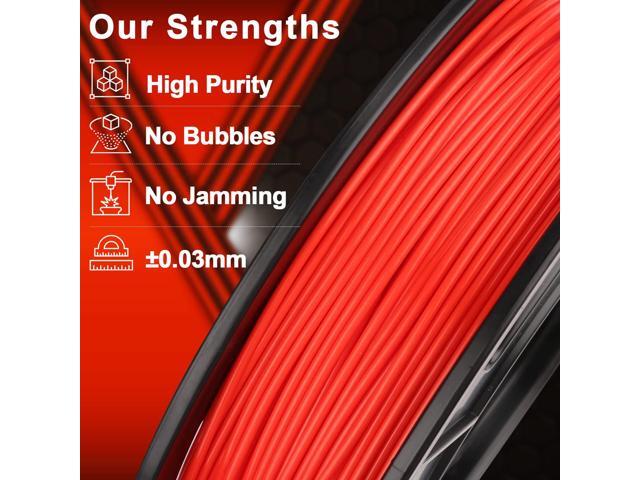 AMOLEN PLA 3D Printing Filament Bundle 1.75mm, Black White Red Blue 250g X 4 Spools Pack 3D Printier Filament, 1KG/2.2 lb in Total, Compatible with...