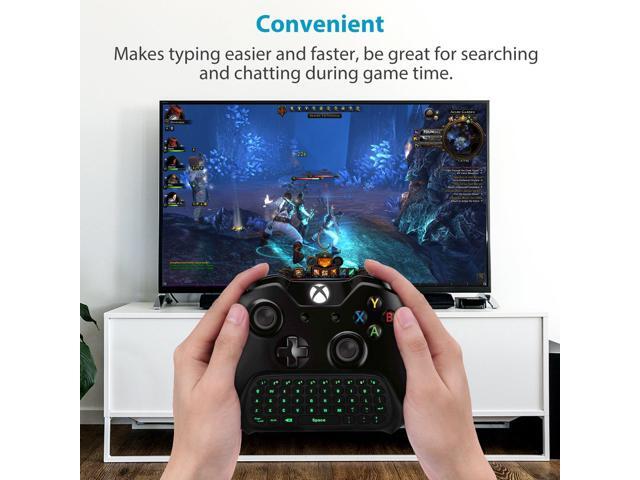 MoKo Green Backlight Keyboard for Xbox One Controller, Xbox Series X/S, Wireless Gaming Chatpad Keypad with USB Receiver & 3.5mm Audio Jack, Xbox...