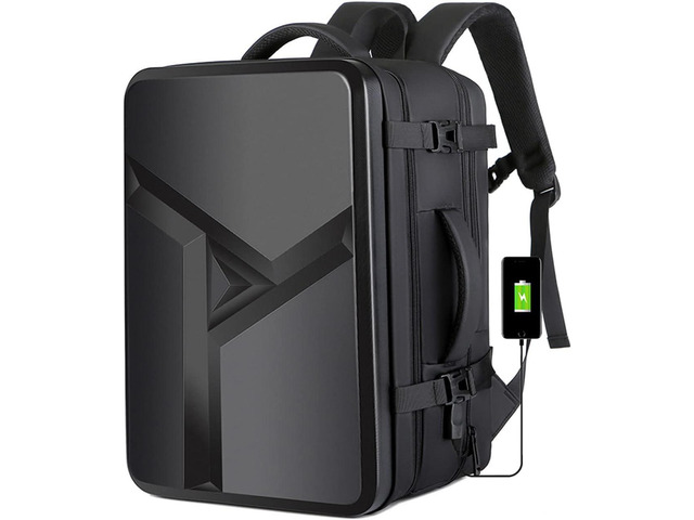 Hard Shell Laptop Backpack for Men, 35L Expandable Business Travel Backpacks Anti Theft Gaming Computer Bag with USB Port Wet Pocket 17 Inch