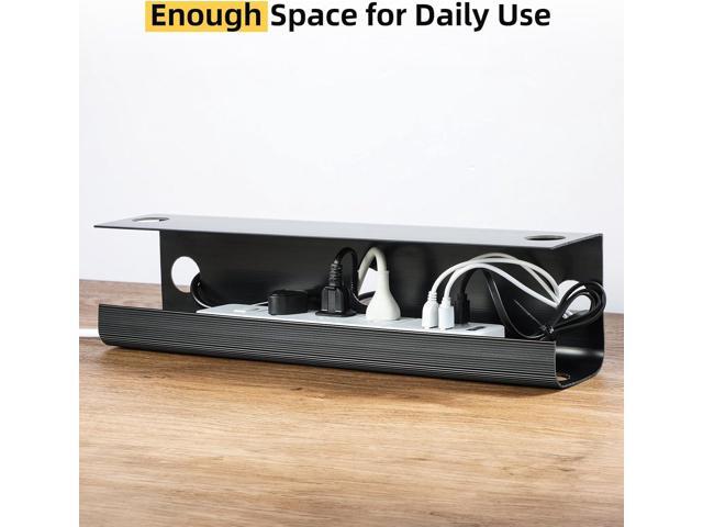 Yecaye 2 Pack Under Desk Cable Management Tray, 31.5 in Cable Management Under Desk,Cord Hider,Cord Organizer, No Screw No Drill Wire Management...