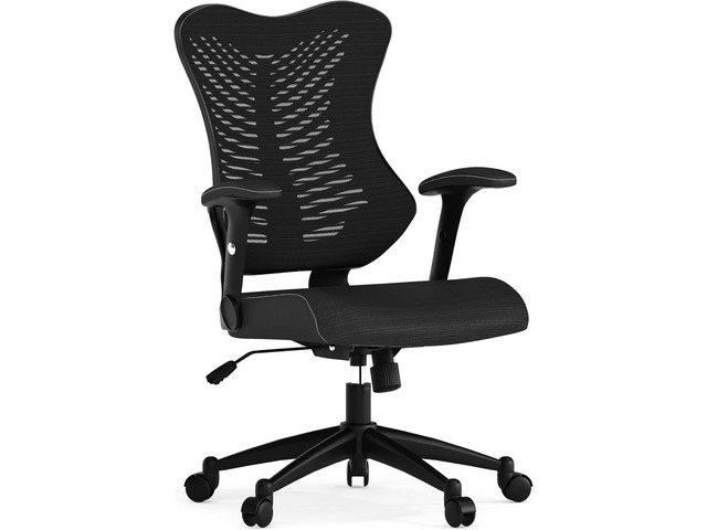 Flash Furniture High Back Designer Black Mesh Executive Swivel Ergonomic Office Chair with Adjustable Arms Ergonomic, Adjustable Arms, High-Back,...