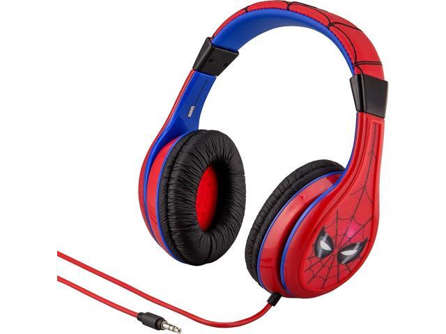 eKids Spiderman Kids Headphones, Adjustable Headband, Stereo Sound, 3.5Mm Jack, Wired, Tangle-Free, Volume Control, Childrens Headphones Over Ear...
