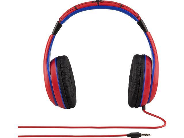 eKids Spiderman Kids Headphones, Adjustable Headband, Stereo Sound, 3.5Mm Jack, Wired, Tangle-Free, Volume Control, Childrens Headphones Over Ear...