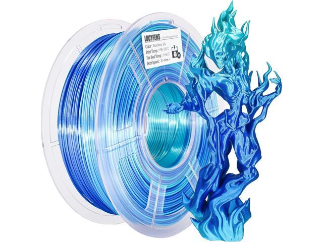 PLA 3D Printer Filament, PLA Filament Silk Green Shiny Blue PLA Filament 1.75mm +/- 0.02mm, 3D Printing Filament 1kg/2.2lbs
