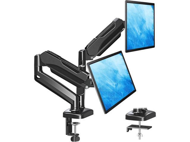 MOUNTUP Dual Monitor Stand for Desk, Adjustable Gas Spring Double Monitor Mount Holds 4.4-17.6 lbs and 13-32 Inch Screens, Monitor Arms for 2...