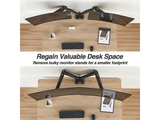 AVLT Dual 13'-43' Monitor Arm Desk Mount fits Two Flat/Curved Monitor Full Motion Height Swivel Tilt Rotation Adjustable Monitor Arm -...