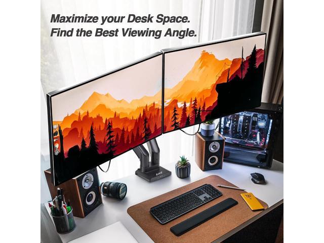 AVLT Dual 13'-43' Monitor Arm Desk Mount fits Two Flat/Curved Monitor Full Motion Height Swivel Tilt Rotation Adjustable Monitor Arm -...