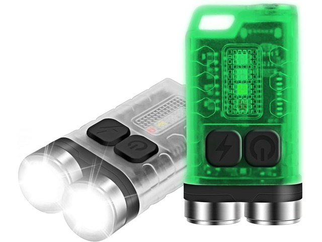 BORUIT V3 Mini Powerful Keychain Flashlights with Red UV Blue Light,High Lumens 900LM USB-C Rechargeable Small Pocket EDC LED Flash Light-12...
