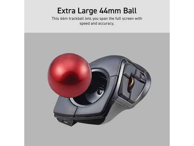ELECOM DEFT PRO Trackball Mouse, Wired, Wireless, Bluetooth 3 Types Connection, Ergonomic Design, 8-Button Function, Red Ball, Windows11, MacOS...