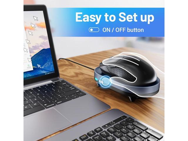 HONKID Undetectable Mouse Jiggler - Auto Mover with On/Off Switch & USB Port, No Software Needed, Prevent Sleep/Lock for Home Office &...