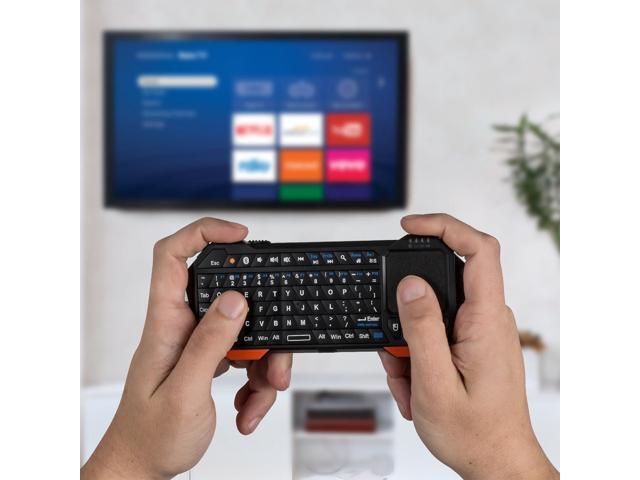 Fosmon Mini Bluetooth Keyboard (QWERTY Keypad), Wireless Portable with Touchpad, Compatible with Apple TV, Fire Stick, PS4, PS4 Pro, PS5,...