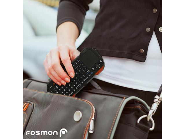 Fosmon Mini Bluetooth Keyboard (QWERTY Keypad), Wireless Portable with Touchpad, Compatible with Apple TV, Fire Stick, PS4, PS4 Pro, PS5,...