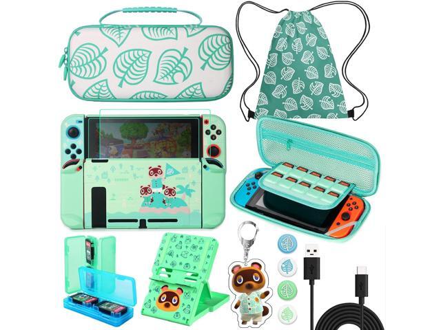 TIKOdirect Carrying Case for Switch, Cute Portable Travel Bag Accessories with Protective Cover, Screen Protectors, Stand, Game Card Holder and...
