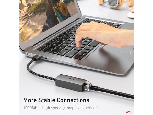 uni USB to Ethernet Adapter, Driver Free USB 3.0 to Gigabit Ethernet LAN Network Adapter, 100/1000 Mbps RJ45 Internet Adapter Compatible with...