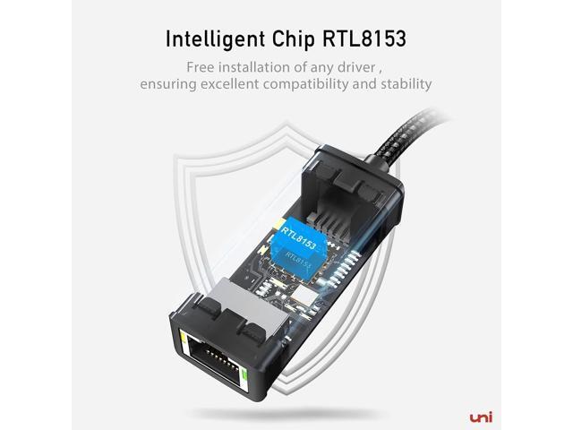uni USB to Ethernet Adapter, Driver Free USB 3.0 to Gigabit Ethernet LAN Network Adapter, 100/1000 Mbps RJ45 Internet Adapter Compatible with...