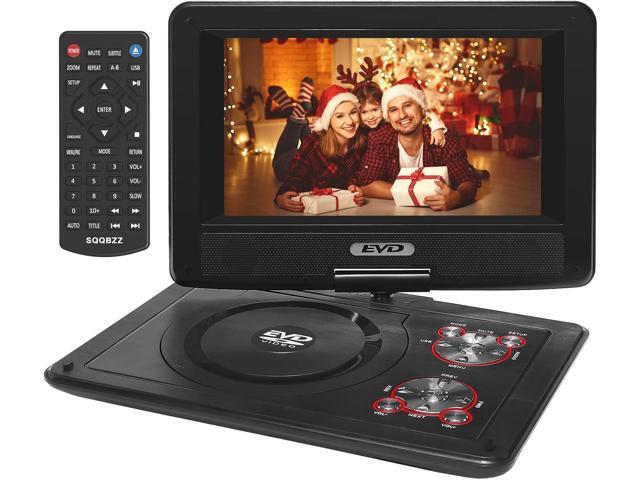 11.5' Portable DVD Player with 9.5' Swivel Screen, 5-Hours Rechargeable Battery,Car DVD Player,Support CD/DVD/SD Card/USB,Regions Free,Dual...