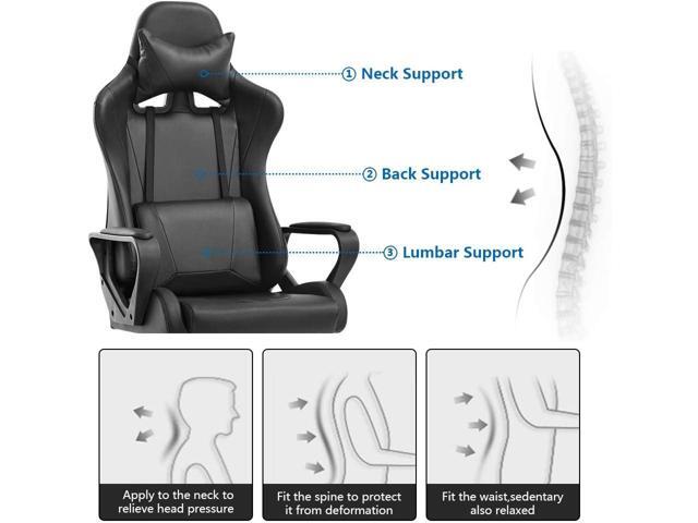 Racing Style Gaming Chair Office Chair High Back Computer Chair Leather Desk Chair Ergonomic Executive Chair Adjustable Video Game Chair Swivel...