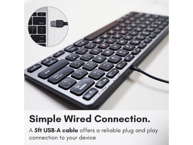 Macally Backlit Wired Keyboard for Mac Compatible Apple Keyboard (Small and Compact) Comfortable All Day Typing USB Keyboard for MacBook Pro/Air,...
