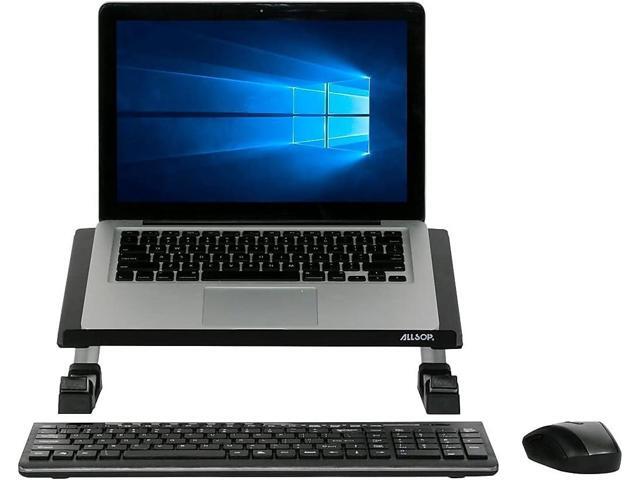 Allsop Redmond Adjustable Laptop Stand, Vented Curved Sturdy Metal Ergonomic Riser