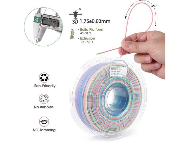 iSANMATE Rainbow PLA Filament 1.75mm, 3D Printer Filament Matte Color Changing PLA, Pink Green Blue Multicolor Filament, Fast Color Change 3D...