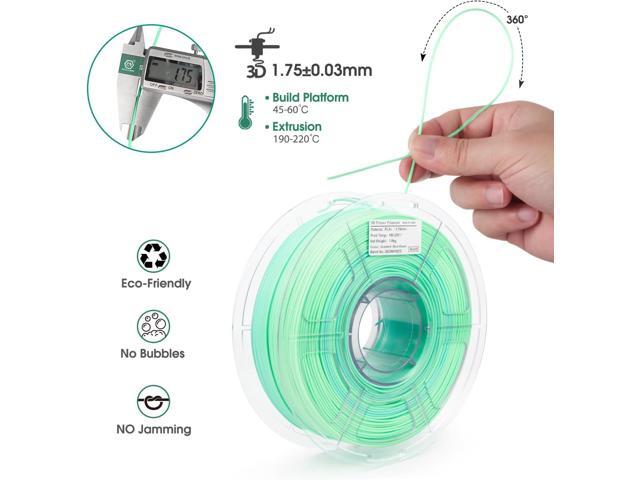 iSANMATE PLA+ 3D Printer Filament, Pla Filament 1.75mm Gradient Multicolors Filament, Color Change Rainbow Filament, Green, Blue 3D Printing...