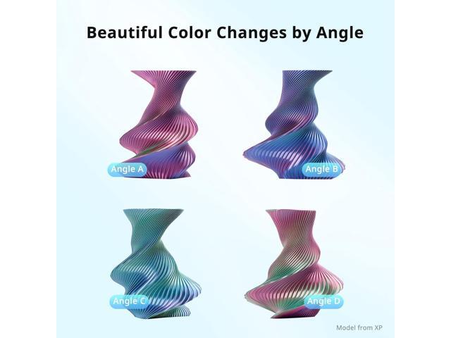 ANYCUBIC Silk Tri Color Pla Filament, 3-in-1 Chrome Coextrusion Color Change 3D Printer Filament 1.75mm Dimensional Accuracy +/- 0.02mm, Silk...