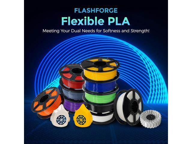 Flashforge PLA Flexible 1.75 mm 3D Printer Filament, 3D Printing Filaments 1kg Spool-Dimensional Accuracy +/- 0.02mm, Environmental Friendliness,...