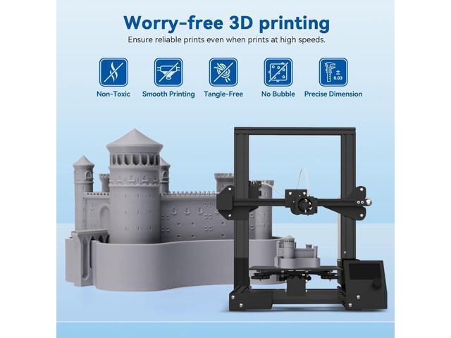 High Speed Printer Filament 1.75mm 1kg Cardboard Spool (2.2lbs) Rapid PLA to 5X Faster Printing Filament Dimensional Accuracy +/- 0.02 mm Fits for...