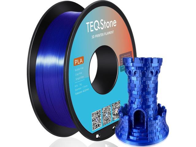 Silk PLA Filament 1.75mm Royal Blue 1KG, Shiny High Gloss Finish, Perfectly Wound, Accuracy +/-0.02mm 3D Printer Filament Vacuum Packaging