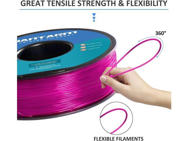 GIANTARM TPU Filament 1.75mm Flexible Soft 3D Printer Consumables Pink,95A 1kg Spool (2.2 lbs.), Dimensional Accuracy +/- 0.05 mm