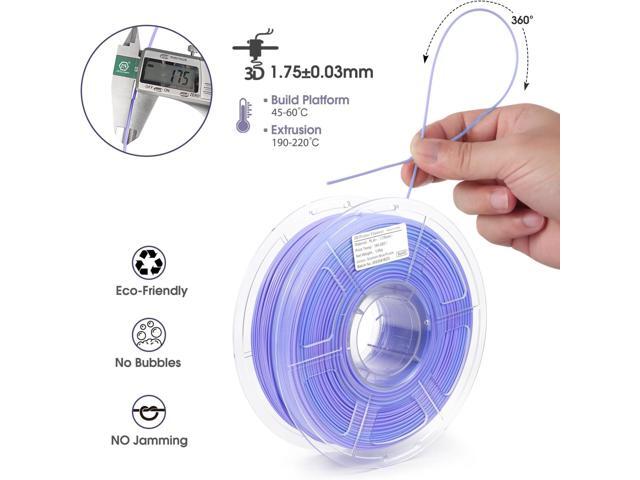 iSANMATE 3D Printer Filament, Pla Filament 1.75mm, Gradient Blue Purple Filament, Color Change Rainbow Filament, 3D Printing Filament 1KG/Spool