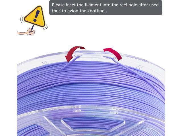 iSANMATE 3D Printer Filament, Pla Filament 1.75mm, Gradient Blue Purple Filament, Color Change Rainbow Filament, 3D Printing Filament 1KG/Spool