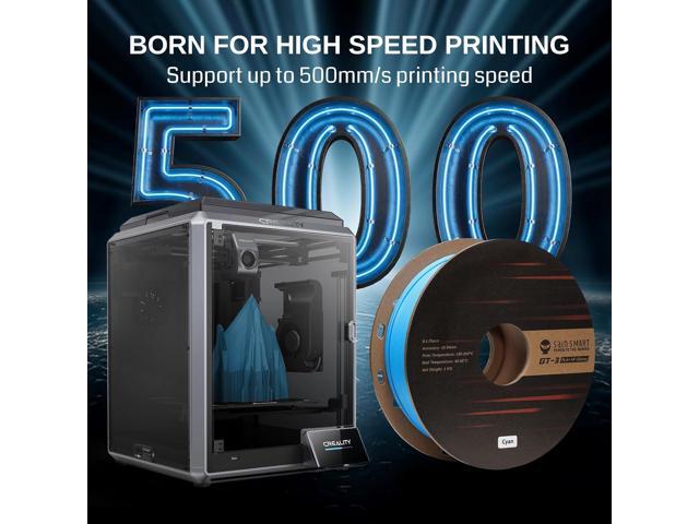 SainSmart GT-3 High Speed PLA+ Filament 1.75mm, High Flow Glossy 3D Printer Filament, Silver, 2.2 LBS (1KG) Spool, Dimensional Accuracy +/- 0.04mm