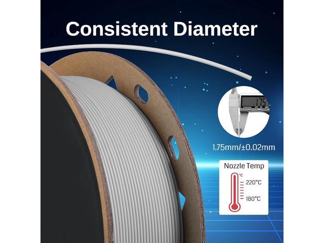 SainSmart GT-3 High Speed Matte PLA Filament 1.75mm, High Flow 3D Printer Filament, Gray, 2.2 LBS (1KG) Spool, Dimensional Accuracy +/- 0.02mm