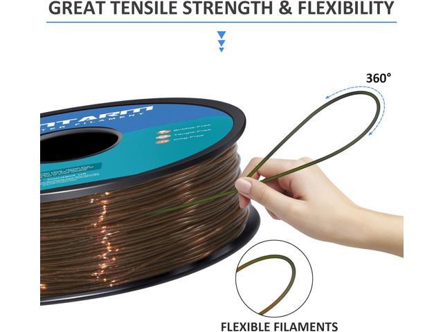 GIANTARM TPU Filament 1.75mm Flexible Soft 3D Printer Consumables Brown,95A 1kg Spool (2.2 lbs.), Dimensional Accuracy +/- 0.05 mm