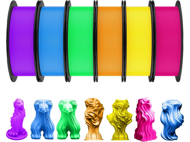 Pangda 3D Printer Filament Pla Bundle 1.75mm Multicolor, ±0.02mm Dimensional Accuracy, 3D Printing Filament for DIY Projects, Holiday Crafts(1.5...