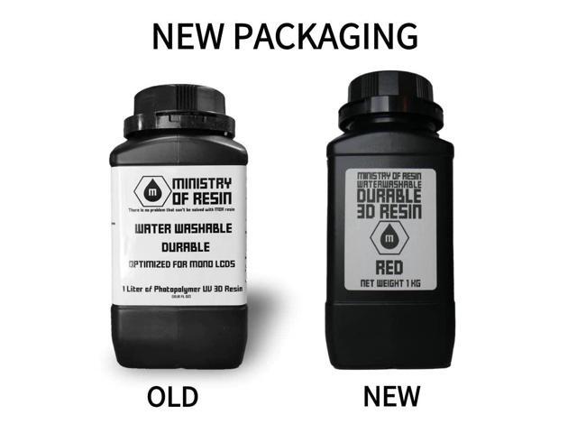 Water Washable Resin Durable Non-Brittle Low Odor 3D Printer Resin Optimized for Mono LCD Made in The USA 405nm Photopolymer Resin for LCD 3D...