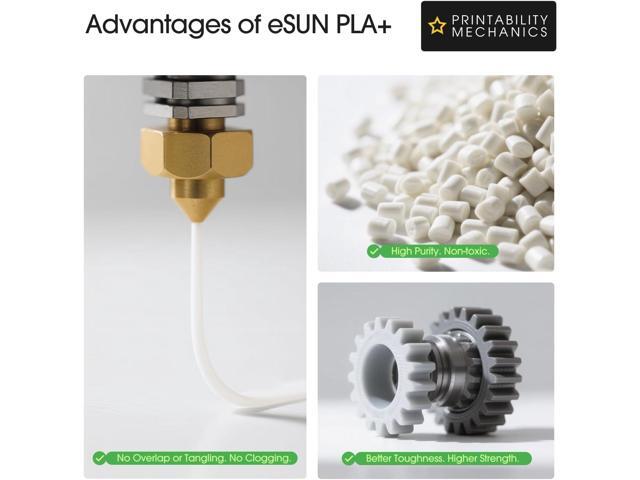 eSUN PLA+ Filament 1.75mm, 3D Printer Filament PLA Plus, Dimensional Accuracy +/- 0.03mm, 1KG Spool (2.2 LBS) 3D Printing Filament for 3D Printers,...