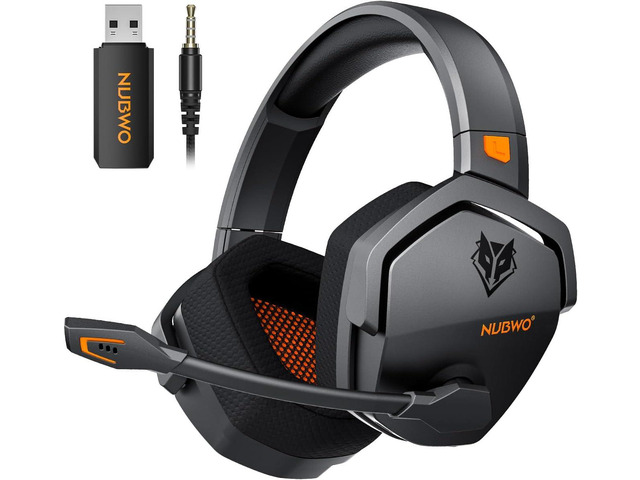 NUBWO Wireless Gaming Headset with Mic for Ps5 Ps4 PC, Zero Interference, 100-Hour Battery All-Day Play, 23ms Sync for Fortnite & Call of Duty/FPS...