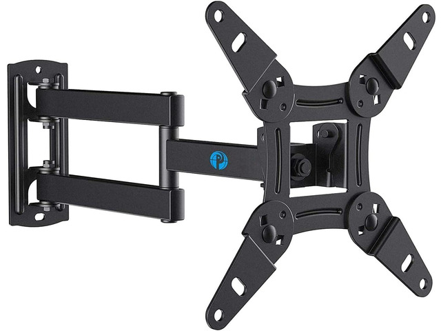 Pipishell Full Motion TV Wall Mount for Echo Show 21/15 and 13-43 Inch Flat Curved Screen TVs & Monitors, Max VESA 200x200mm up to 44lbs, TV Mount...