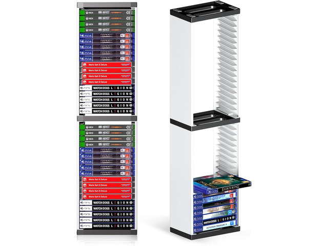 Nargos Video Game Storage Stand Tower for PS5/ PS4/ PS3/ Xbox Series S & X/Xbox one Game, Universal Game Disc Holder Vertical Blu Ray Case...