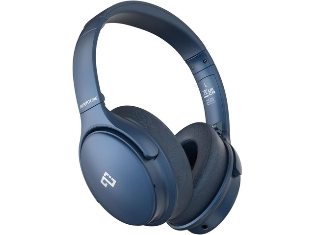 INFURTURE Active Noise Cancelling Over Ear Bluetooth Headphone Deep Bass H1 Comfortable, Hi-Fi Stereo, 90H Playtime, Low Latency, Foldable...