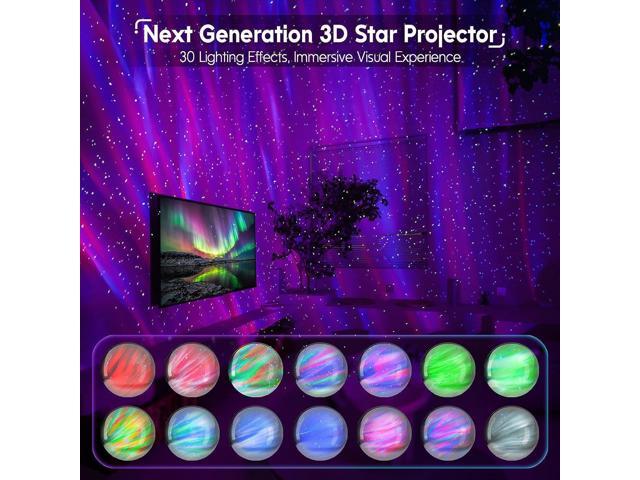 SUMKEA Star Projector, Dinosaur Egg, White Aurora Light